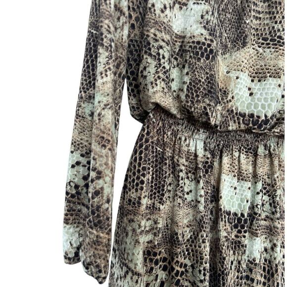 ARIELLA Mini Dress Long Sleeves Sneak Printed Pattern Size S. - Picture 5 of 7